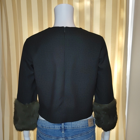 OLIVIA PARKER KATE TOP WITH SQUARED HEM, GREEN XS - Picture 3 of 7